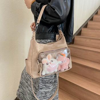 PU tote torba u japanskom stilu, inspirirana Instagramom, velika kapaciteta, crossbody, slatka torba za djevojke