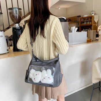 PU tote torba u japanskom stilu, inspirirana Instagramom, velika kapaciteta, crossbody, slatka torba za djevojke