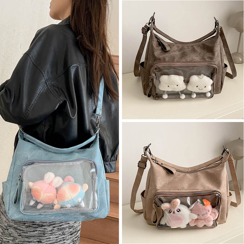 PU tote torba u japanskom stilu, inspirirana Instagramom, velika kapaciteta, crossbody, slatka torba za djevojke