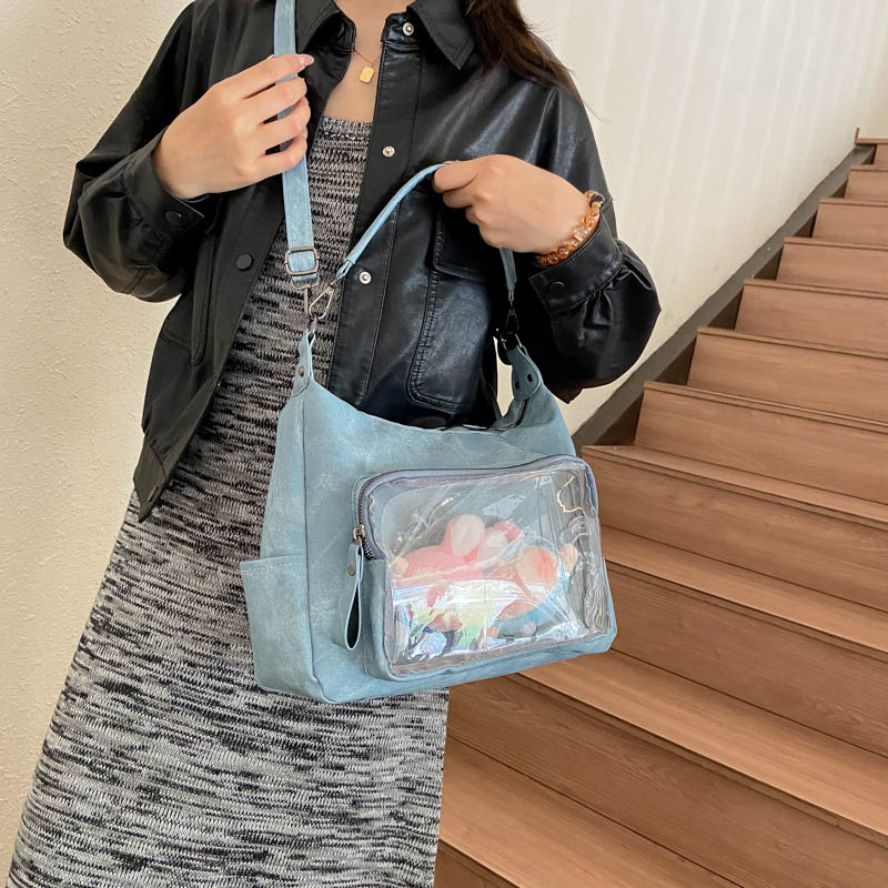 PU tote torba u japanskom stilu, inspirirana Instagramom, velika kapaciteta, crossbody, slatka torba za djevojke