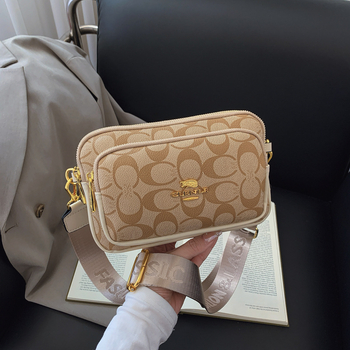 PU torbica za fotoaparat, srednje veličine, crossbody torba, kompaktni kvadratni oblik, ženska dnevna torba s pretincima za telefon i kameru