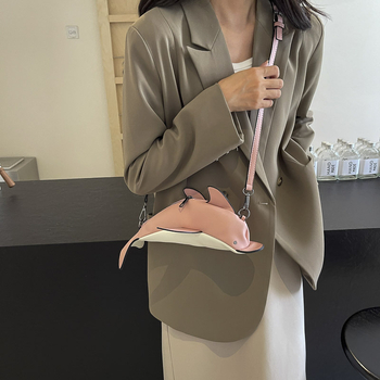 Ženska torbica u obliku delfina, kompaktna crossbody torba za telefon, moderan dizajn