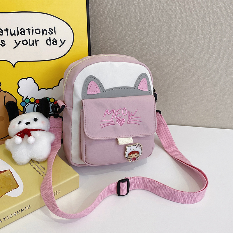 Colorful Squirrel ženska crossbody torba s mačjim motivom, korejskog stila, mala nylon torba za telefon