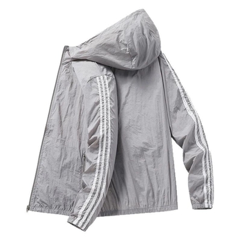Lagana muška jakna s kapuljom za zaštitu od sunca, ljeto, sportski stil, poliester