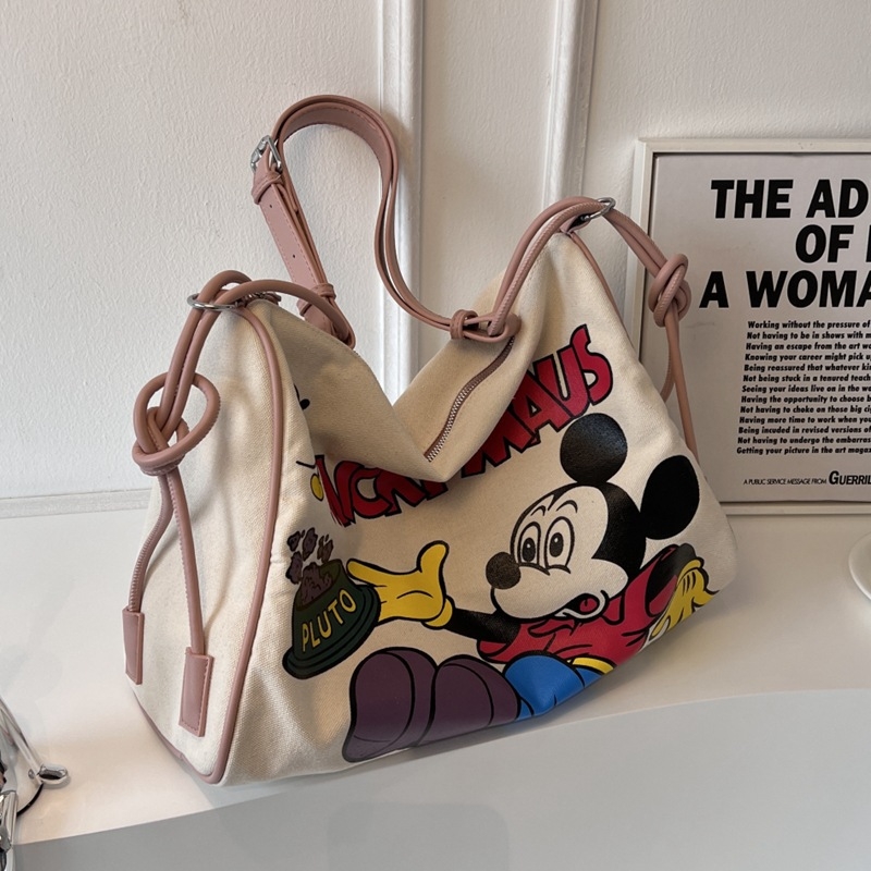 Ženska platnena torba velikog kapaciteta, 2024 nova moda crossbody torba, japanskog stila za svakodnevnu uporabu, torba za mamu i bebu