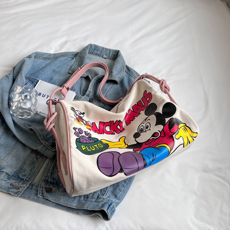 Ženska platnena torba velikog kapaciteta, 2024 nova moda crossbody torba, japanskog stila za svakodnevnu uporabu, torba za mamu i bebu