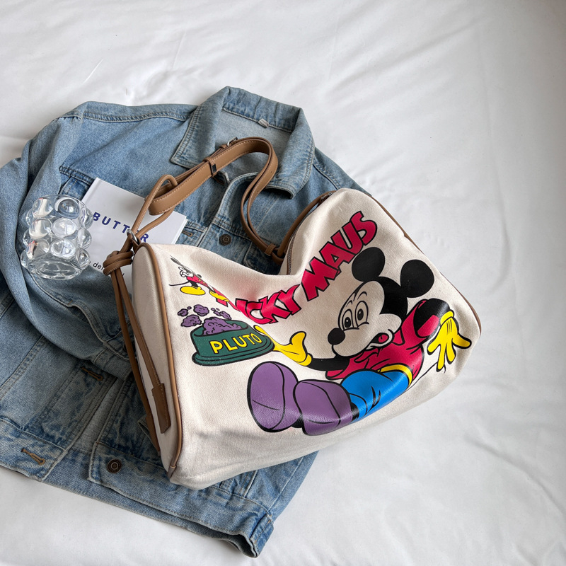 Ženska platnena torba velikog kapaciteta, 2024 nova moda crossbody torba, japanskog stila za svakodnevnu uporabu, torba za mamu i bebu
