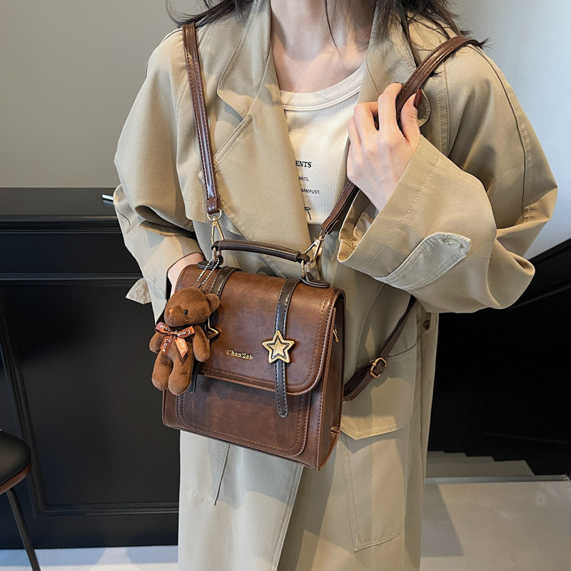 Ženska mala crossbody torbica, 2024 moda, retro casual PU box bag
