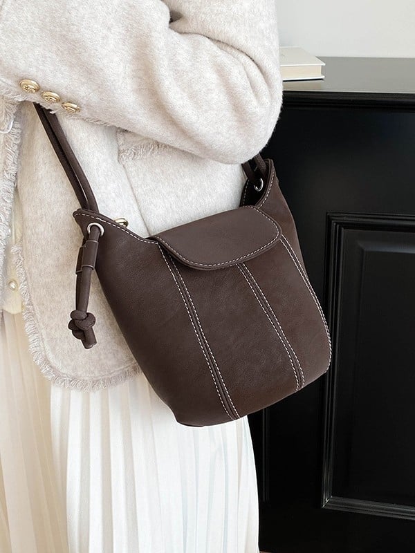 Ženska velur bucket torba, mala crossbody/torba preko ramena, svakodnevna upotreba