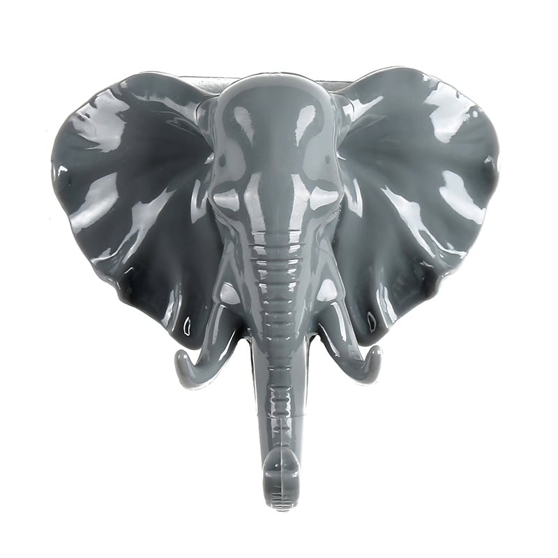 Zidna kukica s glavom slona – dekorativna, samoljepliva, za ključeve, modernog stila