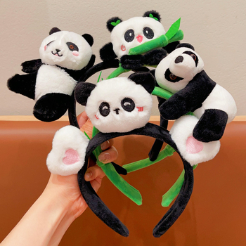 Kedves panda plüss hajpánt gyerekeknek és felnőtteknek