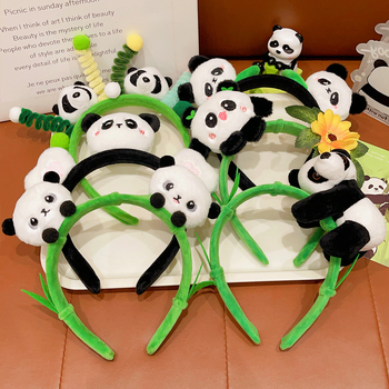 Kedves panda plüss hajpánt gyerekeknek és felnőtteknek