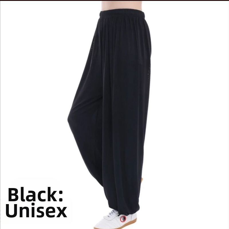 Nohavice Tai Chi z Ice Silk na cvičenie, unisex, veľká veľkosť, lantern štýl, Tai Chi na jar a leto.