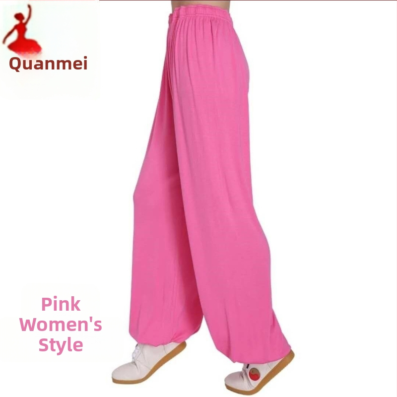 Nohavice Tai Chi z Ice Silk na cvičenie, unisex, veľká veľkosť, lantern štýl, Tai Chi na jar a leto.