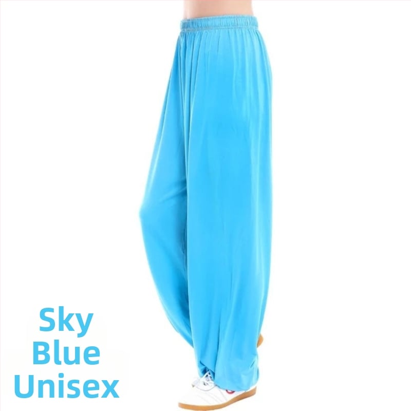 Nohavice Tai Chi z Ice Silk na cvičenie, unisex, veľká veľkosť, lantern štýl, Tai Chi na jar a leto.