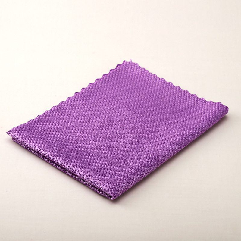 25×25 cm dvostruka mikrovlakna krpa s uzorkom ribljih ljuskica, visoko upija, bez dlačica, za staklo, ogledala i čaše za vino