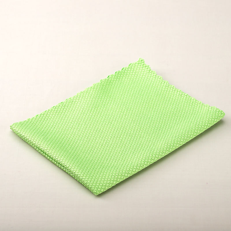 25×25 cm dvostruka mikrovlakna krpa s uzorkom ribljih ljuskica, visoko upija, bez dlačica, za staklo, ogledala i čaše za vino