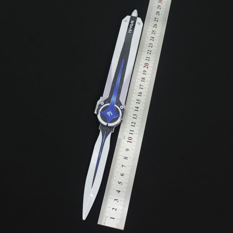 Delta Polaris nož [izvlačiv] metalni model ukras, velik 28 cm, rekvizita za igru