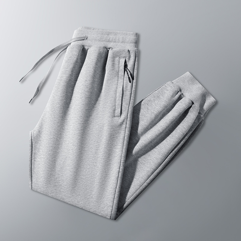 Férfi pamut sportnadrág, lazán szabott, plusz méret, hosszú casual nadrág tavasz-őszre