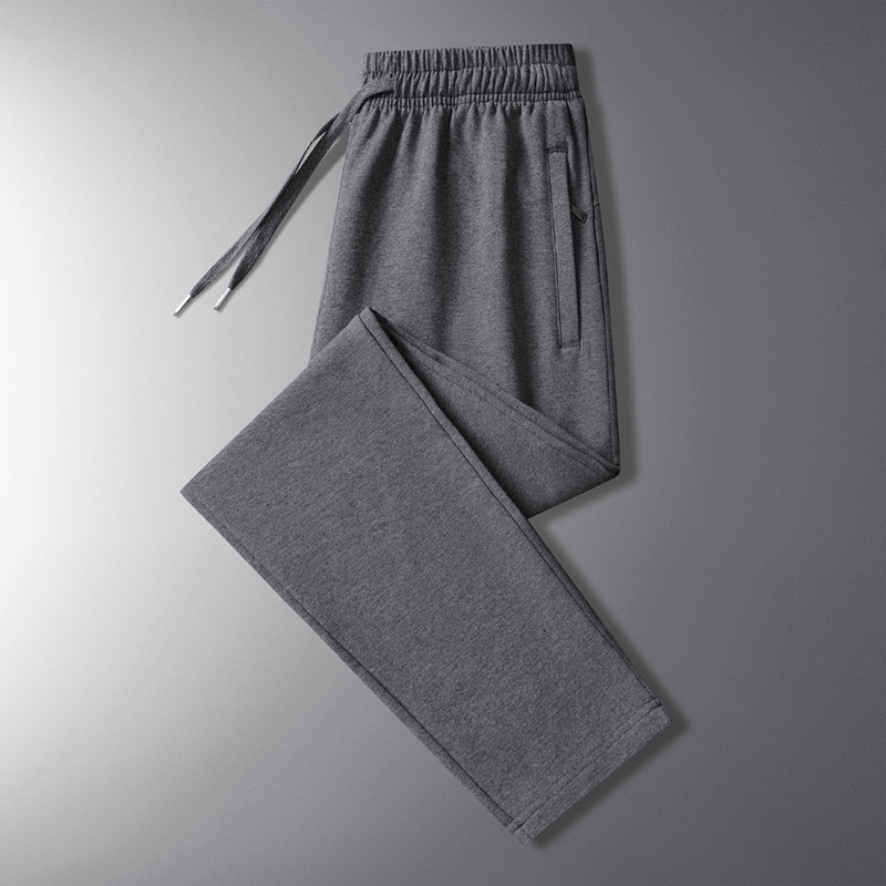 Férfi pamut sportnadrág, lazán szabott, plusz méret, hosszú casual nadrág tavasz-őszre