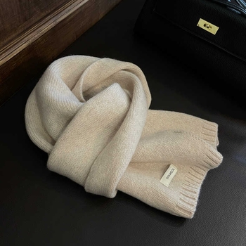 Šal od australske vune i kašamira – zimski pleteni šal, unisex