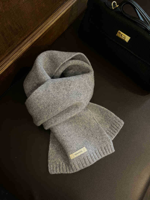 Šal od australske vune i kašamira – zimski pleteni šal, unisex