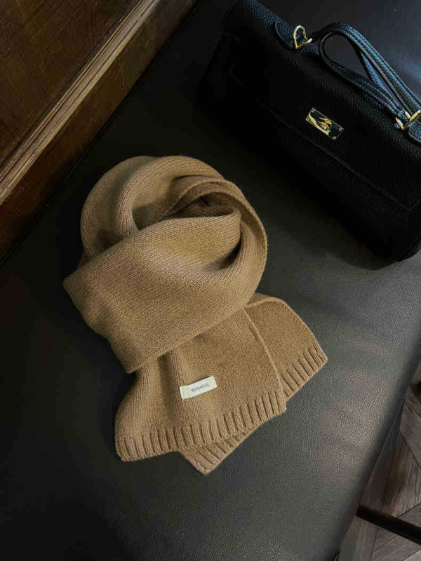 Šal od australske vune i kašamira – zimski pleteni šal, unisex