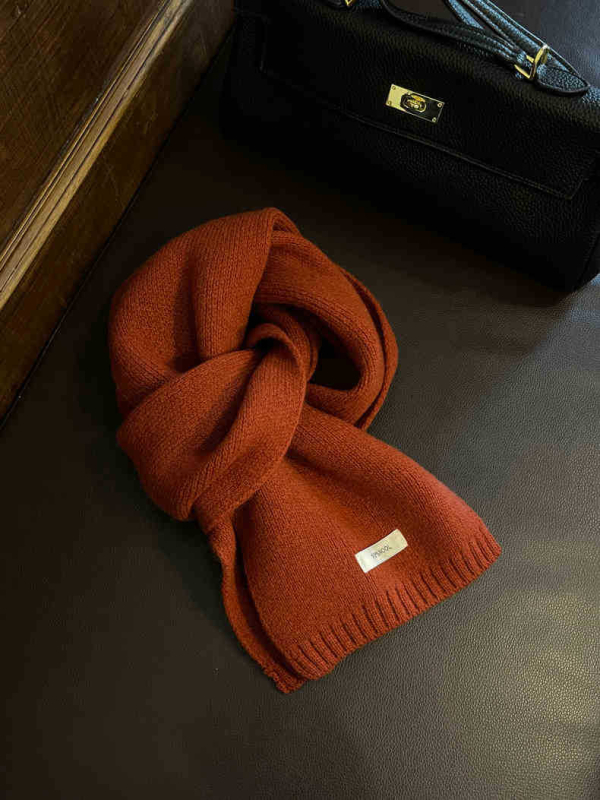 Šal od australske vune i kašamira – zimski pleteni šal, unisex