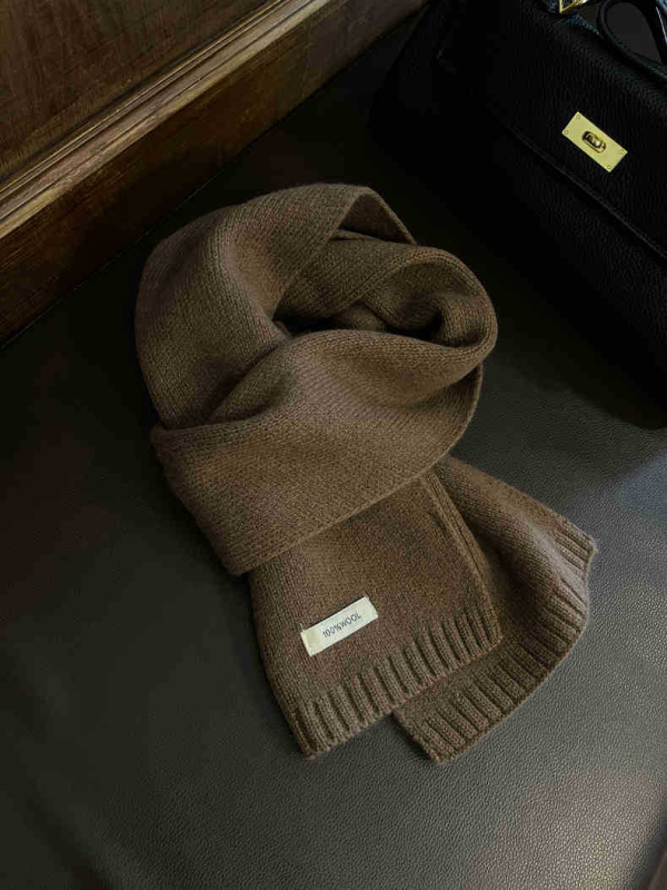 Šal od australske vune i kašamira – zimski pleteni šal, unisex