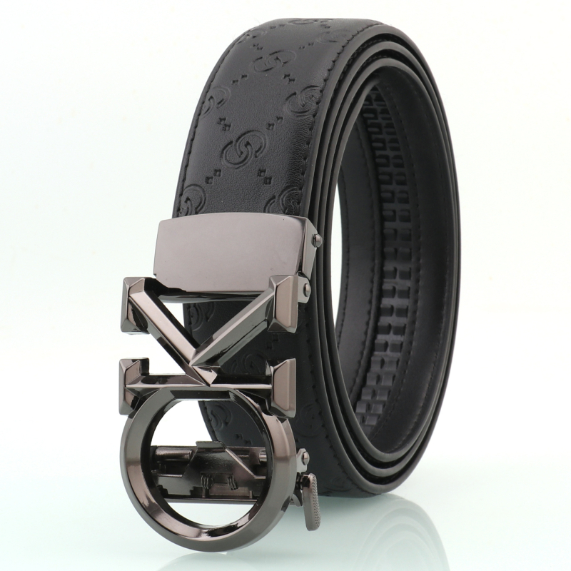 Muški kožni kaiš s OK logom, automatska kopča, poslovno casual stil, širina 2–4 cm, veličina 120