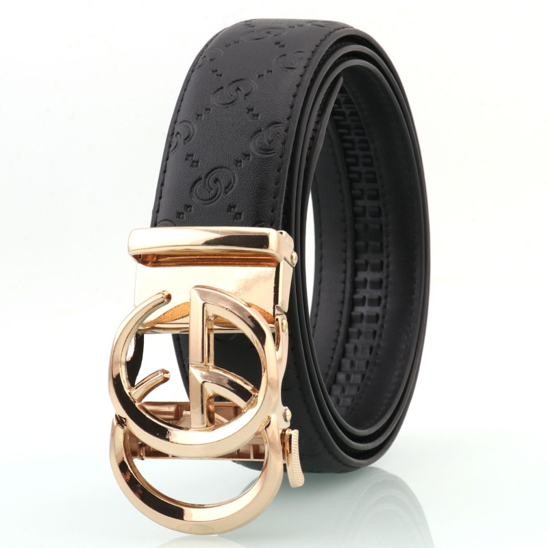 Muški kožni kaiš s OK logom, automatska kopča, poslovno casual stil, širina 2–4 cm, veličina 120