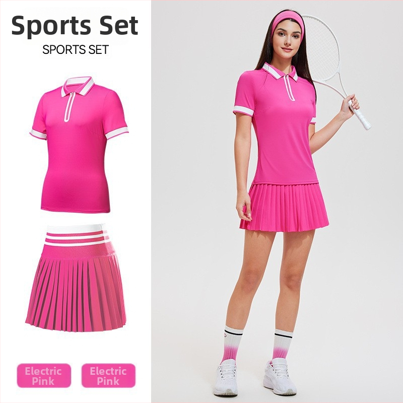 Dámske letné golfové tričko, štíhly strih, priedušné, vhodné na fitness a beh
