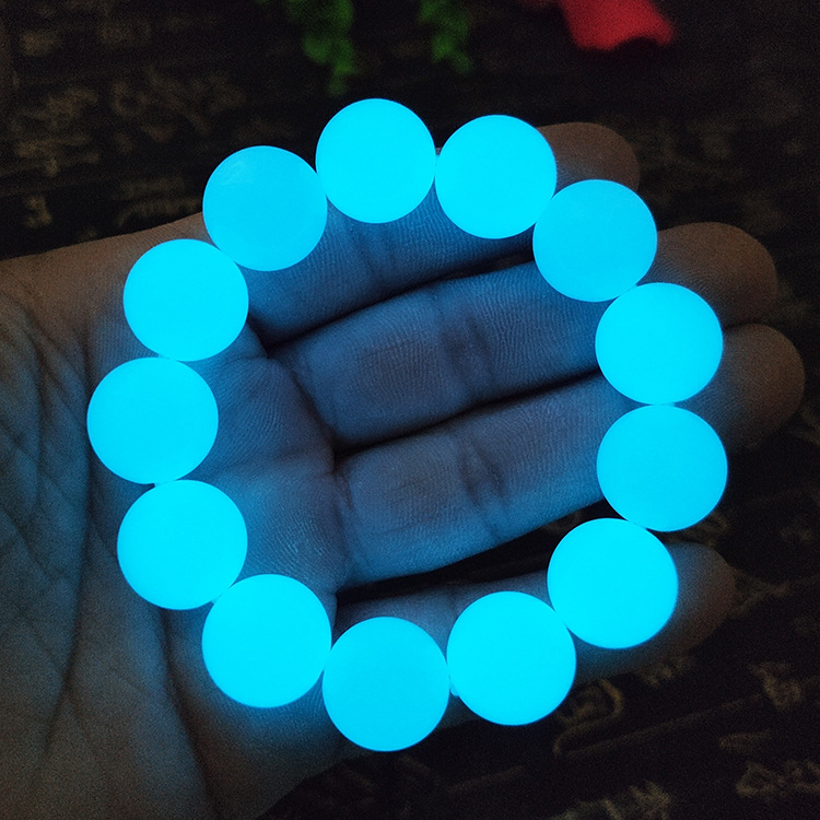 Unisex narukvica od svjetlećeg kamena s šarenim fluorescirajućim kamenjem, jednostavan nakit s jade kuglicama