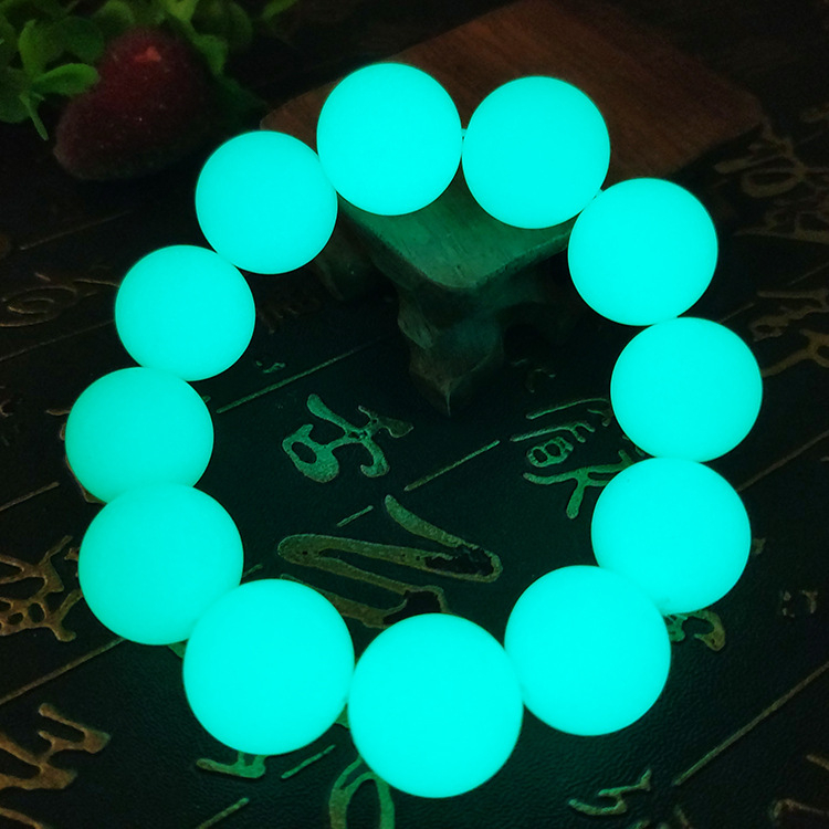 Unisex narukvica od svjetlećeg kamena s šarenim fluorescirajućim kamenjem, jednostavan nakit s jade kuglicama