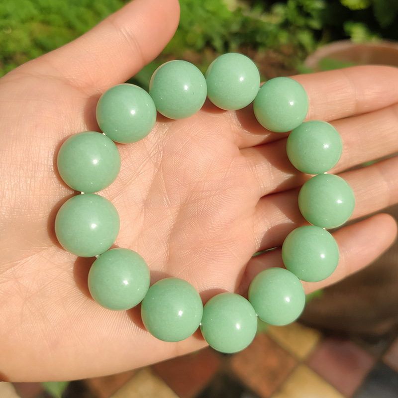 Unisex narukvica od svjetlećeg kamena s šarenim fluorescirajućim kamenjem, jednostavan nakit s jade kuglicama