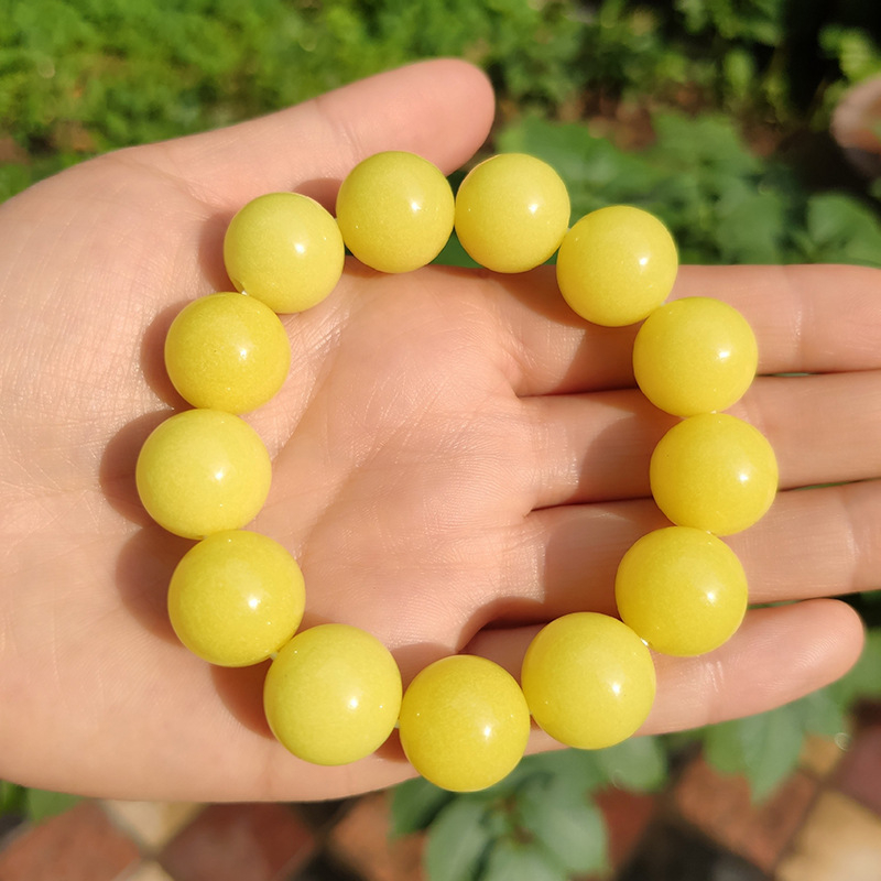 Unisex narukvica od svjetlećeg kamena s šarenim fluorescirajućim kamenjem, jednostavan nakit s jade kuglicama