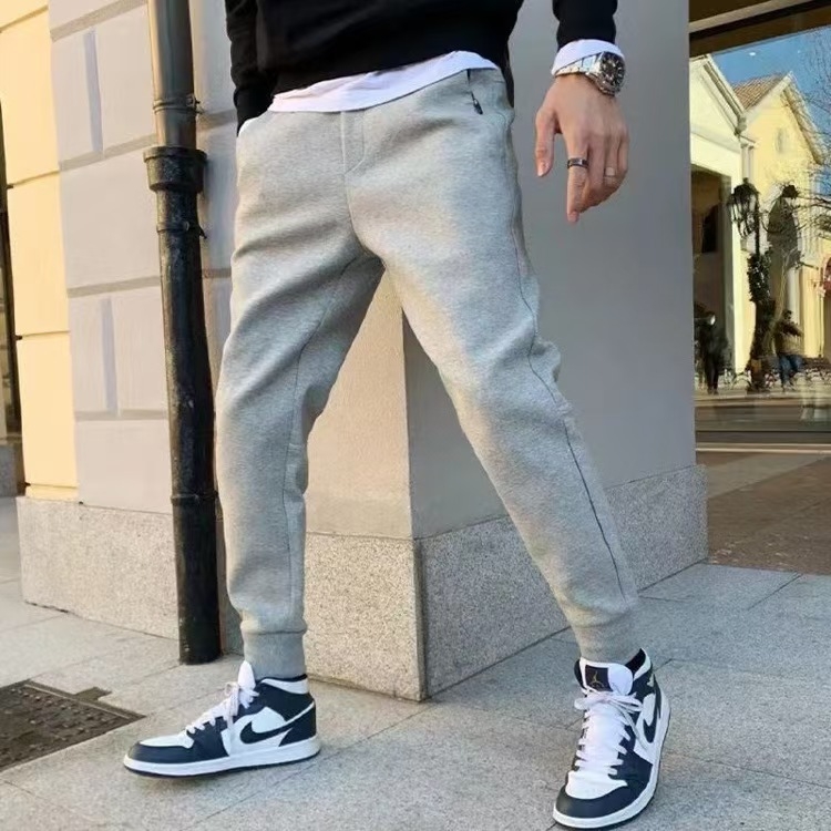 2025 proljeće–ljeto muške hlače s zatvaračem i patchworkom od slova, visoka elastičnost, casual slim fit