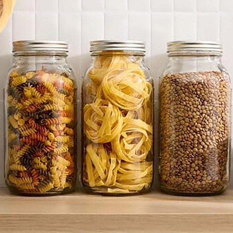 Stakleni Mason-jar s čepom – za med, džem, smoothie, zobene pahuljice, suho voće i žitarice