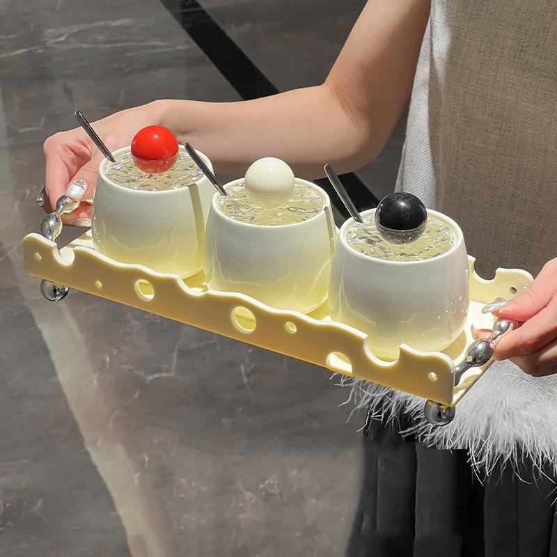 Keramički set posuda za začine u kuhinji – nordijskog stila, elegantno skladištenje soli i začina