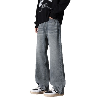 Seegave férfi denim nadrág, fleece béléses téli viselet, egyenes szabású, széles szárú
