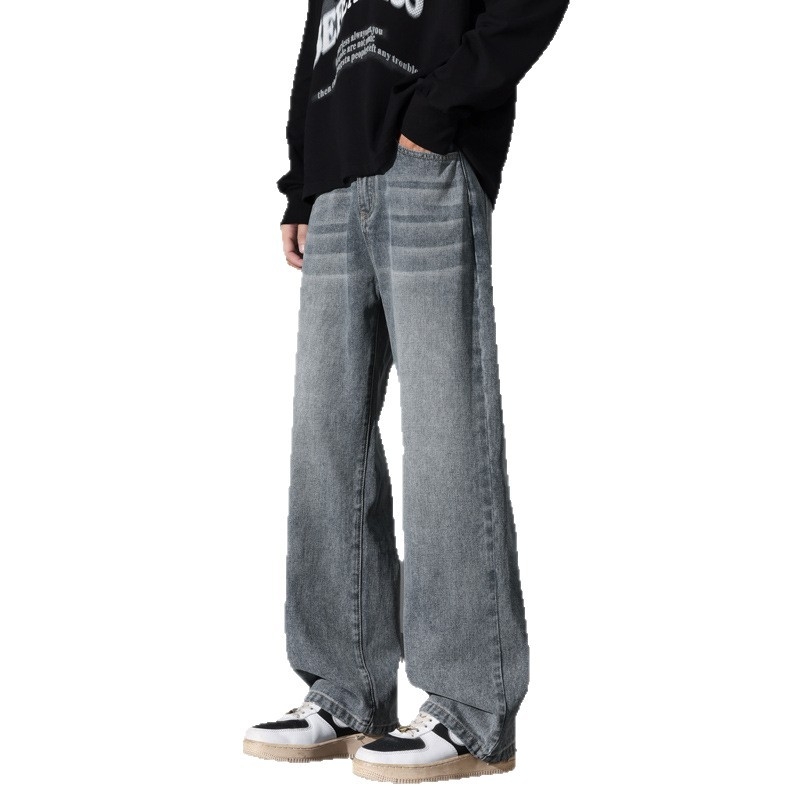 Seegave férfi denim nadrág, fleece béléses téli viselet, egyenes szabású, széles szárú