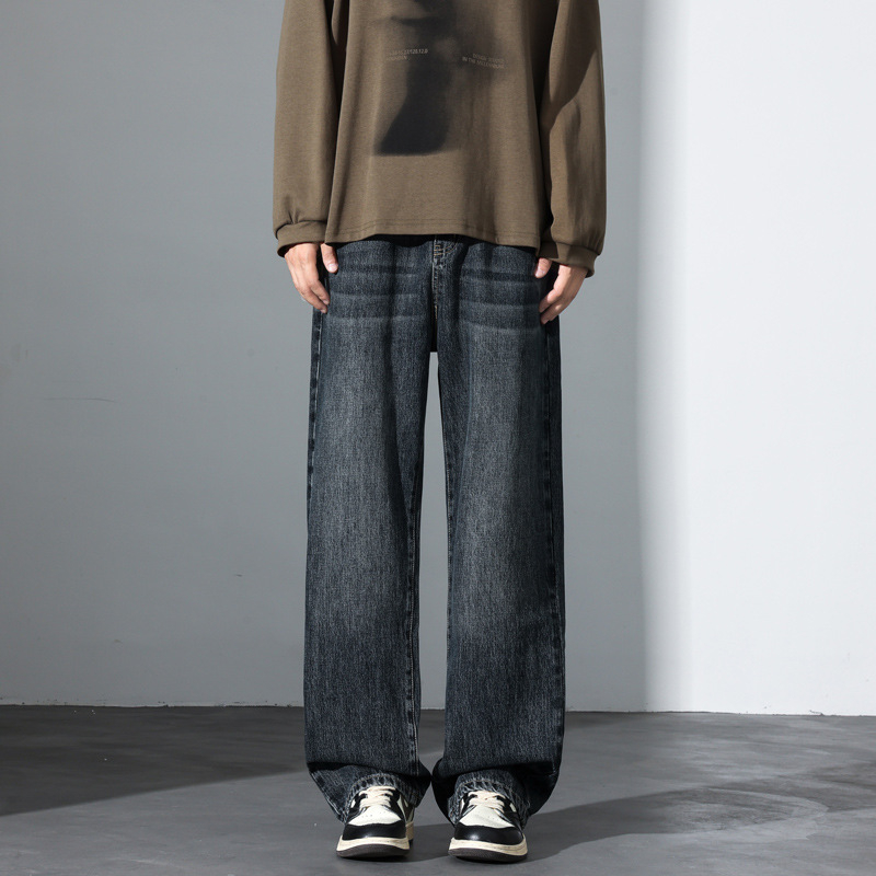 Seegave férfi denim nadrág, fleece béléses téli viselet, egyenes szabású, széles szárú