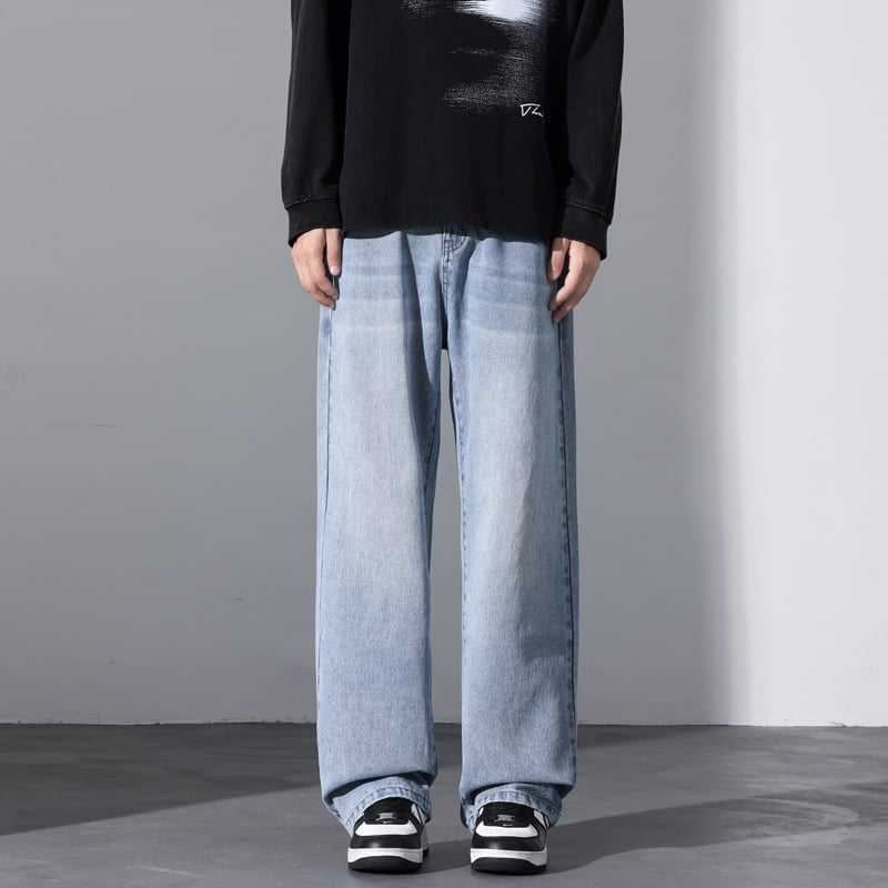 Seegave férfi denim nadrág, fleece béléses téli viselet, egyenes szabású, széles szárú