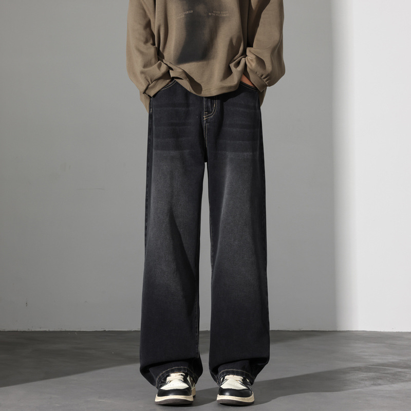 Seegave férfi denim nadrág, fleece béléses téli viselet, egyenes szabású, széles szárú