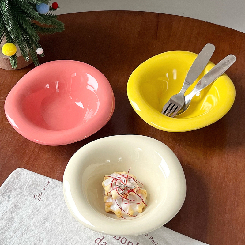 Kerámia étkészlet: saláta tál, zabpehely tál, joghurt tál, desszert tál, kreatív gyümölcstál