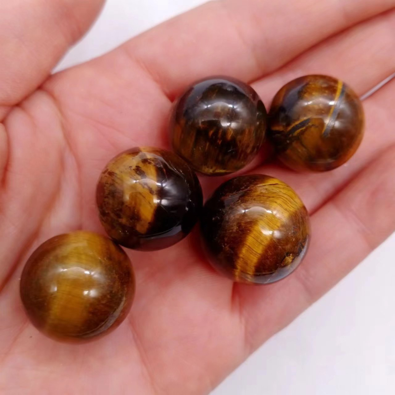 Kristalna kugla za ukras s ametistom, tigrovo oko i lazuritom, 2 cm
