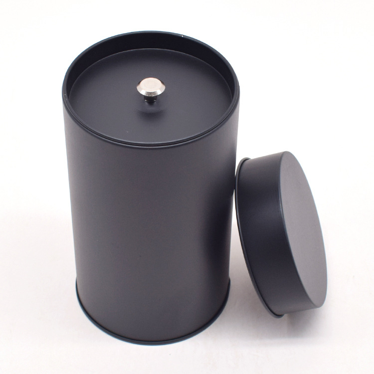 Kružna metalna kutija za čaj, zatvoren poklopcem, zlatna boja, promjer 75 mm, visina 90 mm, model LTD132