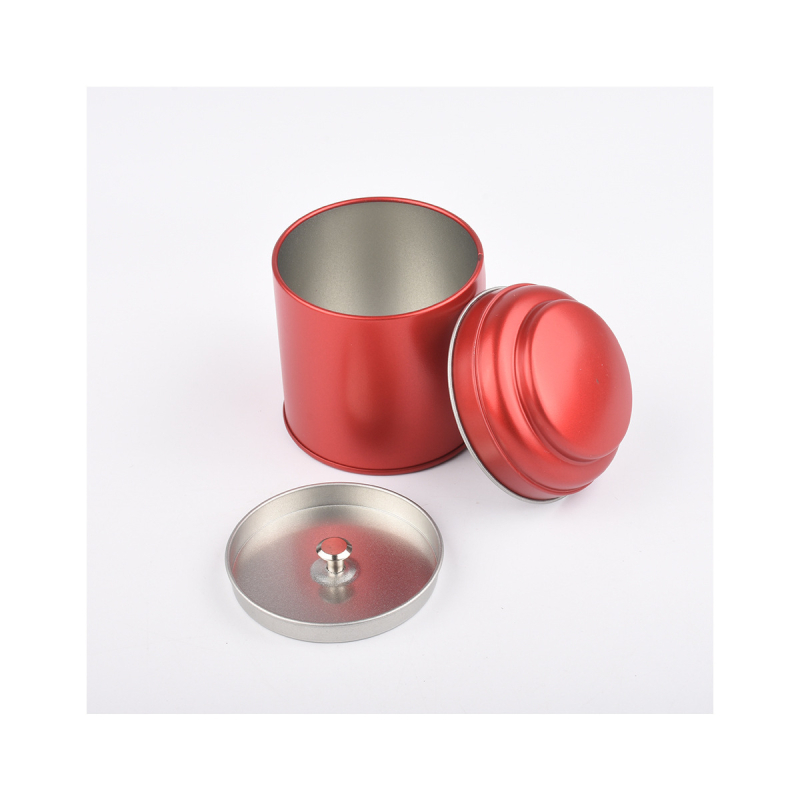 Kružna metalna kutija za čaj, zatvoren poklopcem, zlatna boja, promjer 75 mm, visina 90 mm, model LTD132