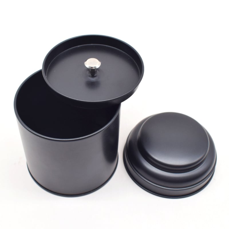Kružna metalna kutija za čaj, zatvoren poklopcem, zlatna boja, promjer 75 mm, visina 90 mm, model LTD132