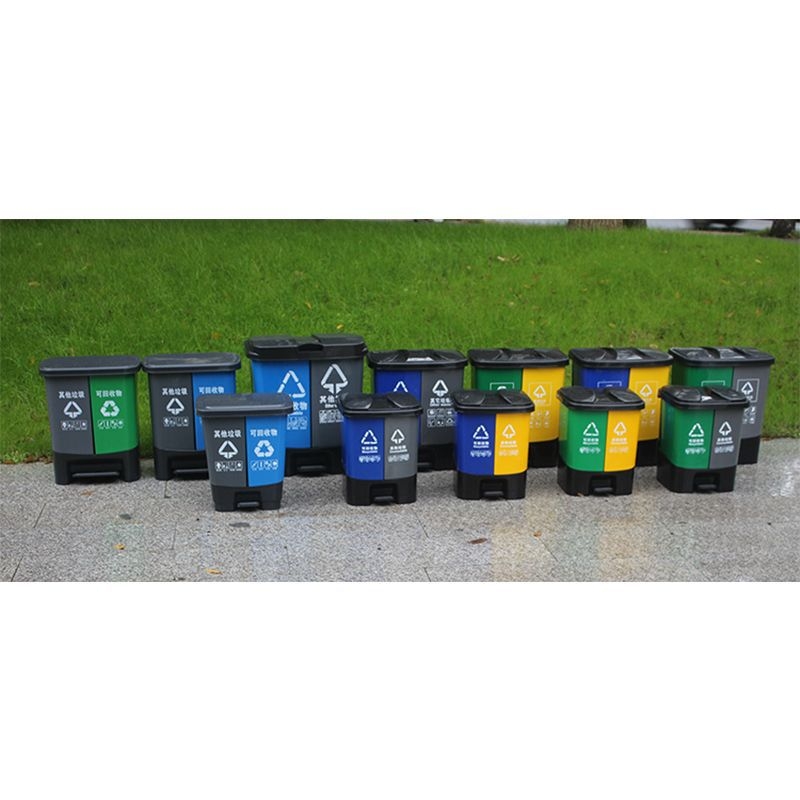 Plastični kantu za otpad s pedalom, dvodjelna posuda s poklopcem, za kućnu upotrebu/ kuhinju, velika kapaciteta 20/30 l